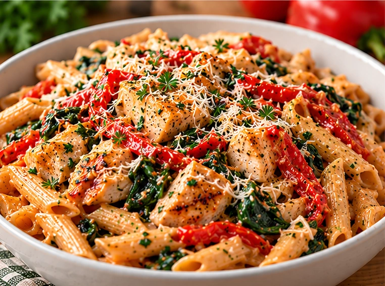 Roasted Red Pepper Chicken Pasta