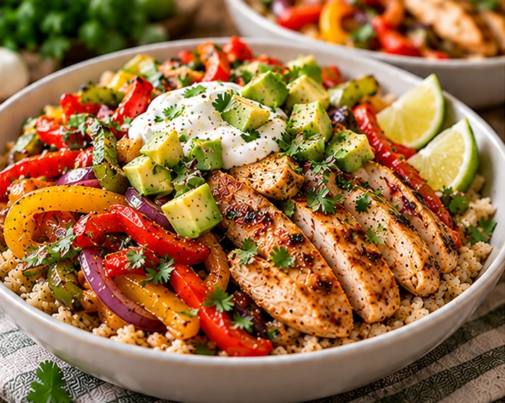 Sheet-Pan Chicken Fajita Bowls for Two